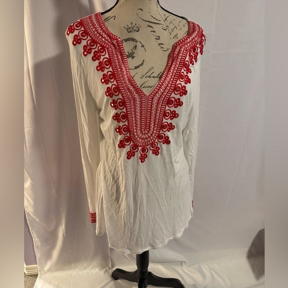 INC International Concepts Tops - Vintage Boho tunic beach coverup